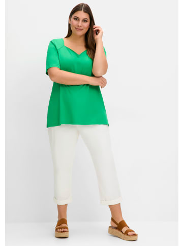 sheego T-Shirt in grasgrün