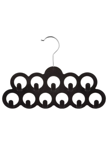 5five Simply Smart Velours-Bügel für Schals, Gürtel in Schwarz, (B) 3 x (H) 20,5 x (L) 30,5 cm