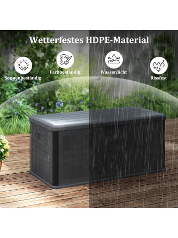 COSTWAY Gartenbox 378L HDPE in Grau