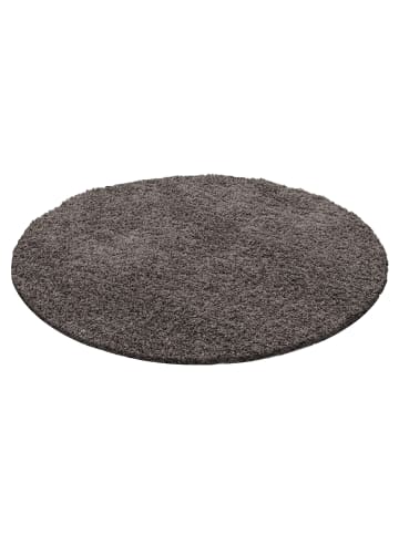 KADIMA DESIGN Teppich Hochflor Shaggy Waschbar Einfarbig RHEIN Strapazierfähig in Taupe