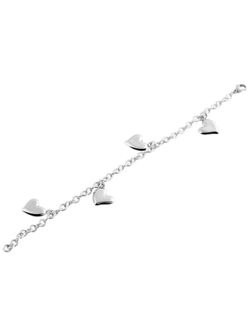 Adeliás Damen Armband aus Edelstahl 21 cm in silber