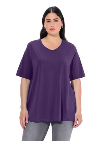 Ulla Popken Shirt in tiefes violett