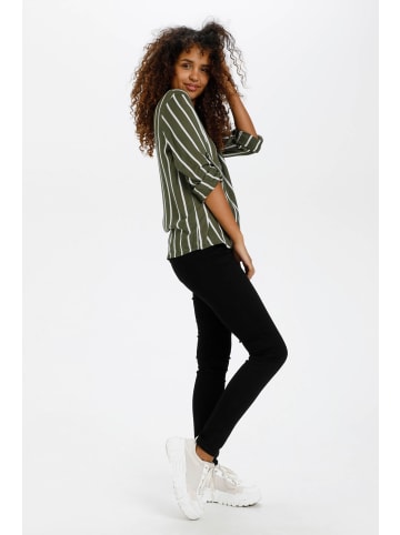 Kaffe Langarm-Bluse KAstridy Regular fit in Grape Leaf/Chalk