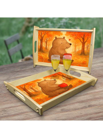 Mr. & Mrs. Panda bett tablett Bär Morgenkaffee Design ohne Spruch in Weiß