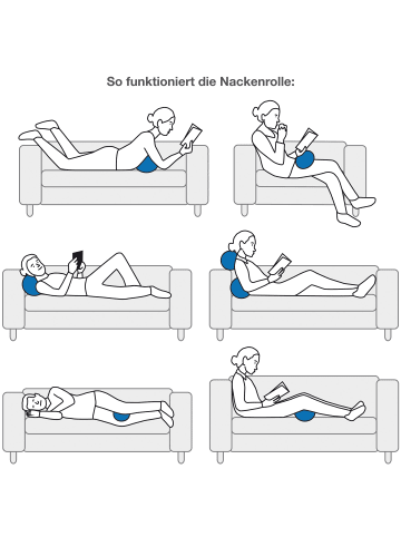 Erwin Müller Textilfaser Nackenrolle 2er-Pack Donau in weiss