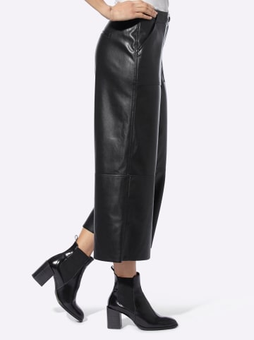 Heine Lederimitathose in schwarz