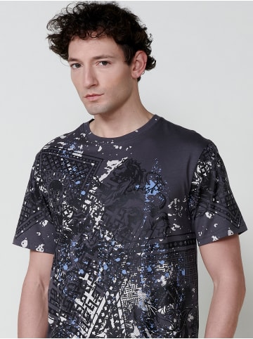 KOROSHI Kurzarm-t-shirt. in grau