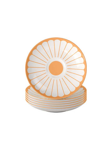 Villeroy & Boch 6er Set Kaffeeuntertassen Fleur Couleur in ø 14,8 cm in Soleil