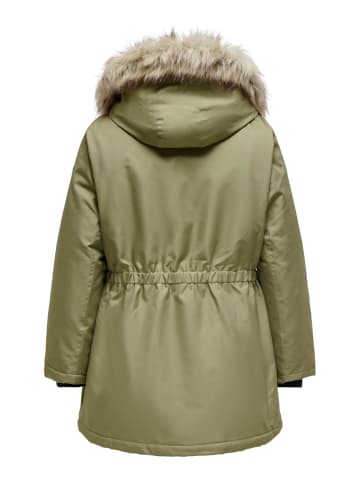 ONLY Carmakoma Parka Mantel Winter Jacke Große Übergröße Curvy Plus Size in Olive