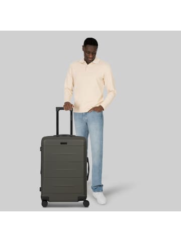 Police London 4 Rollen Trolley 64 cm mit Dehnfalte in cool olive