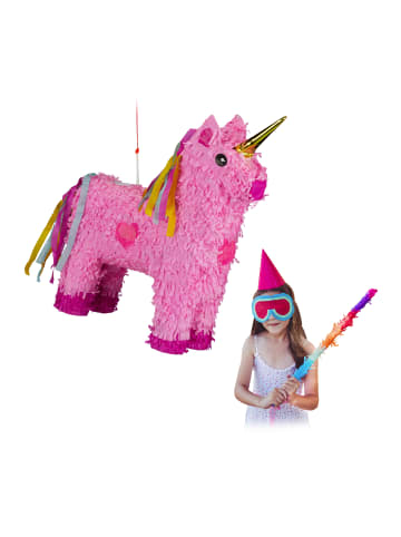 relaxdays Pinata Einhorn in Rosa/Pink