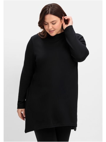 sheego Longshirt in schwarz
