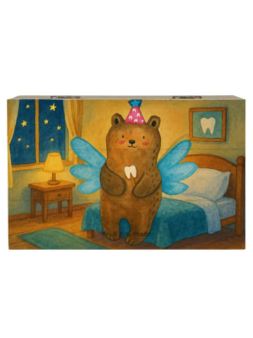 Mr. & Mrs. Panda kiste holz Bär Zahnfee Design ohne Spruch in Weiß