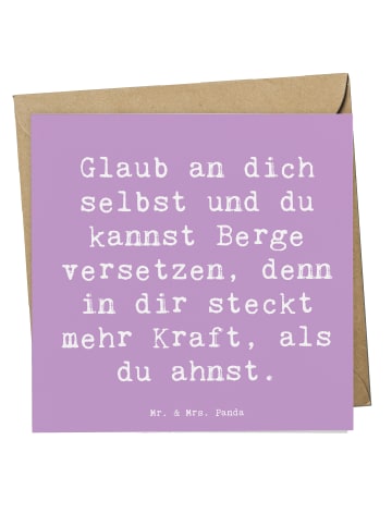 Mr. & Mrs. Panda Deluxe Karte Spruch Selbstvertrauen stärken mit... in Lavendeltraum