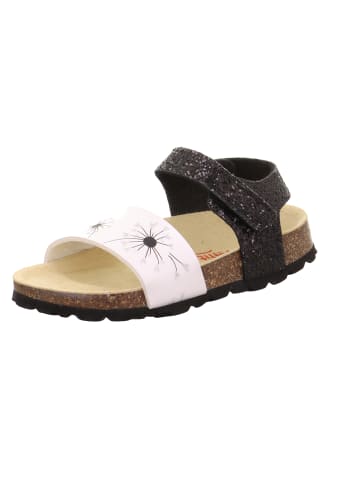 superfit Tieffußbett Sandale FUSSBETTPANTOFFEL in Weiß/Schwarz