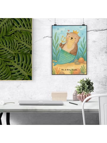 Mr. & Mrs. Panda Deko Bild Wassermann Astrologie Design ohne Spruch in Weiß