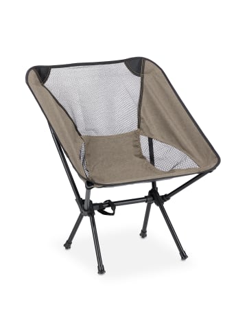 relaxdays Campingstuhl in Beige - (B)54,5 x (H)66 x (T)53,5 cm