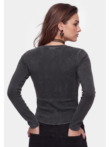 myMo ROCKS Women Longsleeve in Grey Stone Wash