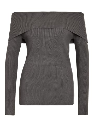 Noisy may Off Shoulder Top in Charcoal Gray