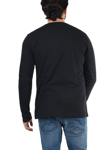 BLEND Langarmshirt BHDopper 20711609ME Longsleeve mit Frontprint in Schwarz