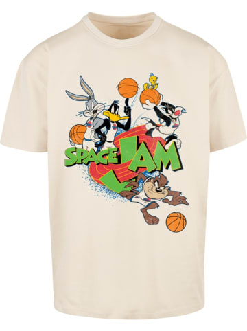 Merchcode T-Shirt "Space Jam Team Oversize Tee" in Beige