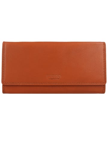 mano Donna Giulia Geldbörse Leder 19,5 cm in cognac