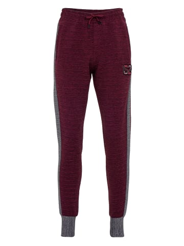 Cipo & Baxx Sweathose in Burgundy-Grey