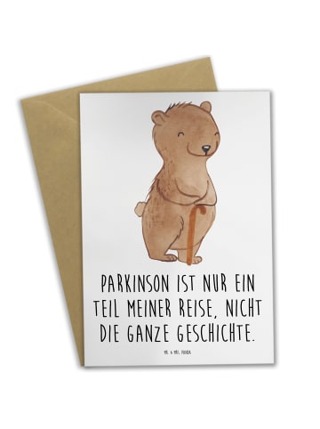 Mr. & Mrs. Panda Grußkarte Bär Parkinson mit Spruch in Weiß