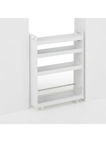 relaxdays Nischenwagen in Weiß - (B)18 x (H)83,5 x (T)59,5 cm