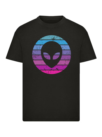 F4NT4STIC T-Shirt Alien Kopf in schwarz