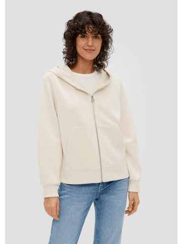 s.Oliver Sweatshirt Jacke langarm in Beige