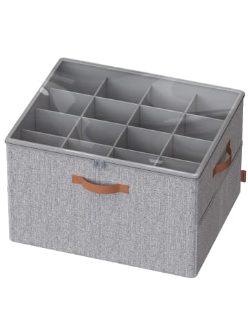 SONGMICS Schuhbox Tina in taubengrau - (B)43 x (H)32.5 x (T)54 cm