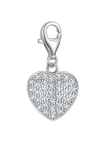 Rafaela Donata Charm Herz aus Sterling Silber mit Zirkonia in silber