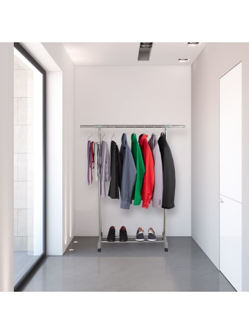 Kleiderständer Verstellbar in Silber - (H)95-165 cm