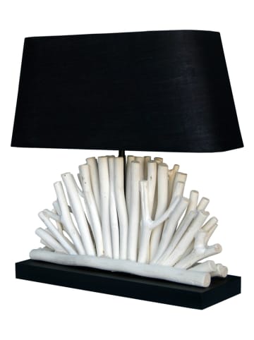 Licht-Erlebnisse Tischlampe (B)35 x (L)25 x (H)40 cm in Schwarz Weiß