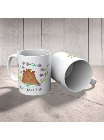 Mr. & Mrs. Panda Kindertasse Bär Königin mit Spruch in Weiß