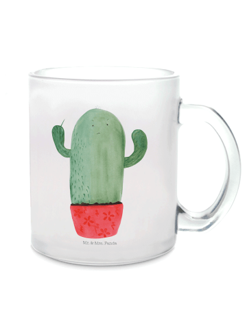 Mr. & Mrs. Panda Glas Tasse Kaktus Wut ohne Spruch in Transparent