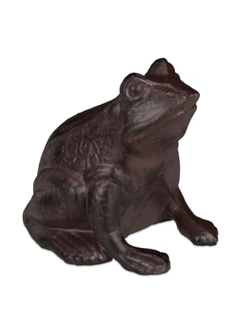 relaxdays Gartenfigur Frosch in Braun