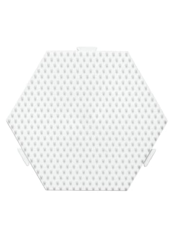 Hama Stiftplatte Sechseck medium erweiterbar für Midi-Bügelperlen in weiß