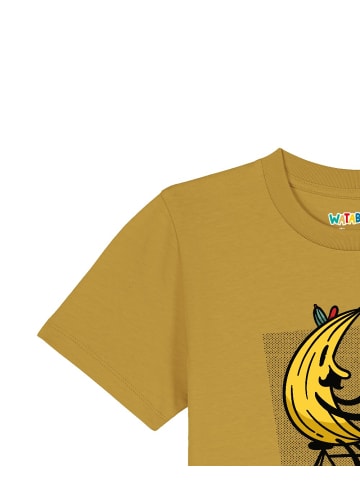 wat? Apparel T-Shirt Banana Rider in Ocker