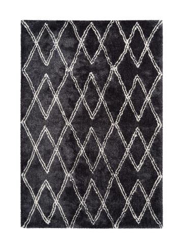Kayoom Hochflor Teppich Orlando 325 in anthrazit - rechteckig