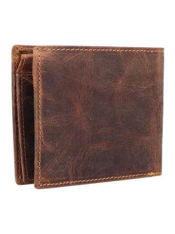 Greenburry Vintage Geldbörse mit Fisch-Prägung Leder 12 cm in hecht