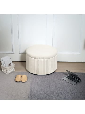 HOMCOM Ottomane-60L x 60B x 41H cm-Beige