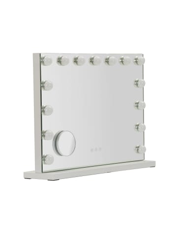 Mauro Ferretti Hollywood-Tischspiegel mit LED-Beleuchtung, 55 x 14 x 43 cm