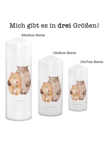 Mr. & Mrs. Panda Wachskerze Bären Liebe ohne Spruch in Weiß