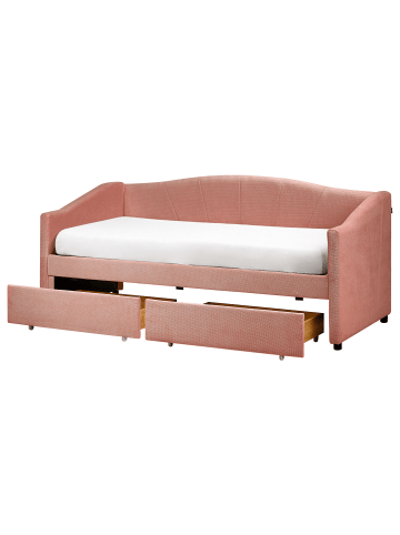 Beliani 2-tlg Einzelbett VITTEL in Rosa