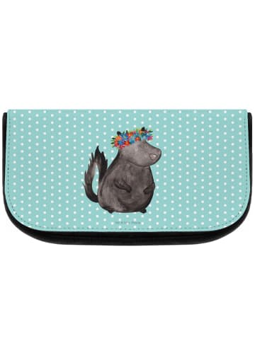 Mr. & Mrs. Panda Kosmetiktäschchen Stinktier  ohne Spruch in Türkis Pastell