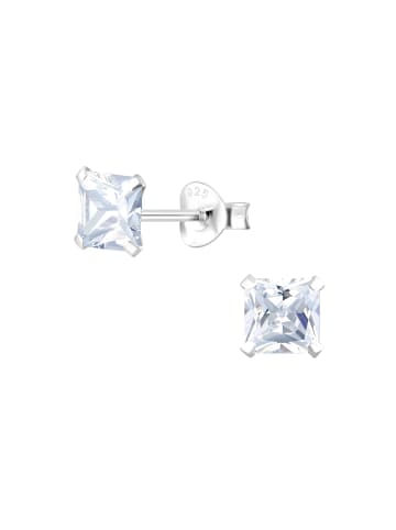 Alexander York Ohrstecker ZIRKONIA VIERECK 5 mm in 925 Sterling Silber, 2-tlg.