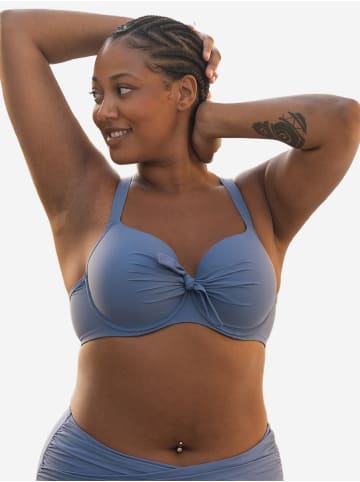 SugarShape Schalen-Bikini-Top Valencia in blue-grey swim