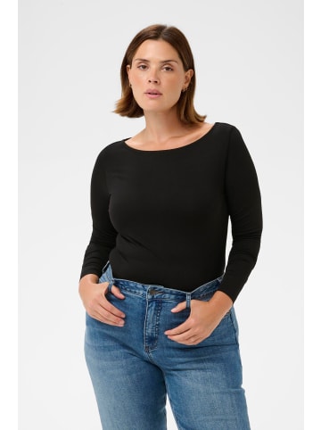 KAFFE curve T-shirt KCyika Tight fit in Black Deep